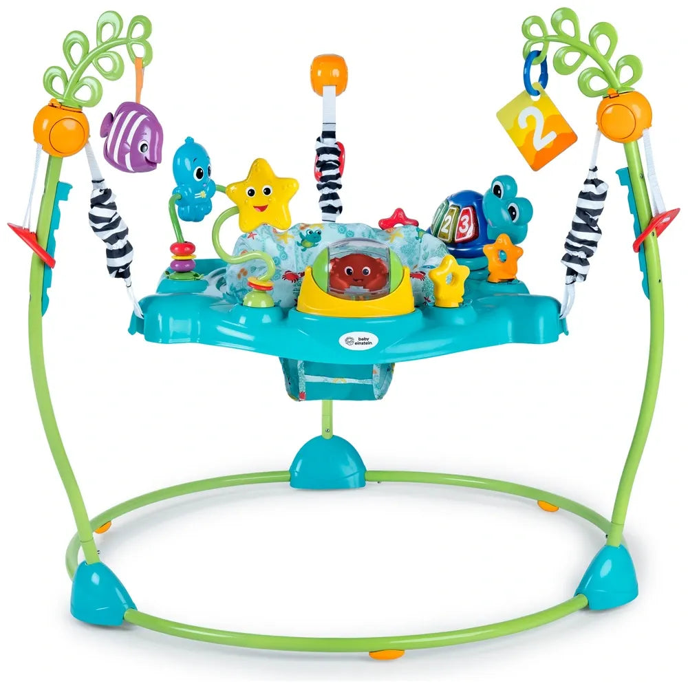 Baby Activity Jumper with Interactive Toys, Music & Sensory Play Center