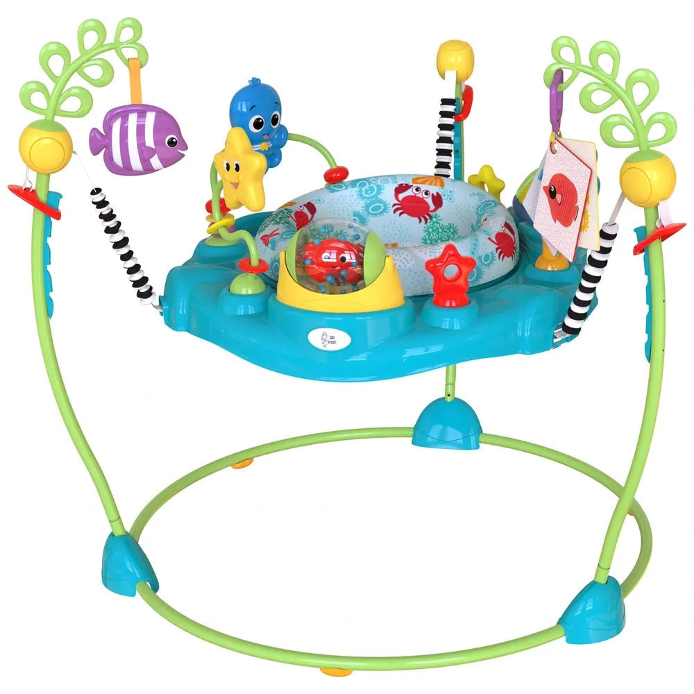 Baby Activity Jumper with Interactive Toys, Music & Sensory Play Center