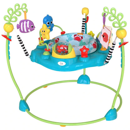 Baby Activity Jumper with Interactive Toys, Music & Sensory Play Center