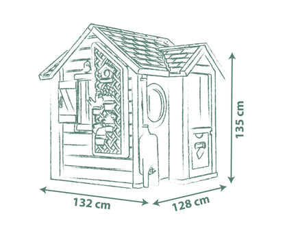 Smoby Life Garden House – Kids Outdoor Playhouse with Gardening Accessories